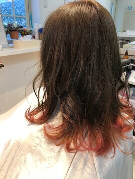 ヘアーサロン フオーユー(foryou) グラデーション　オレンジブラウン　旬カラー