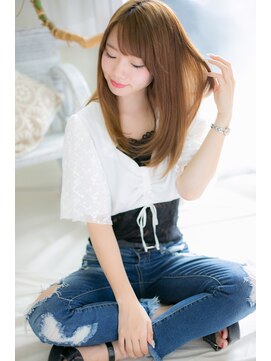 ジャストヘア ラポール 北久里浜店(just hair RAPPOR) サラ艶ストレート　まとまりレイヤースタイル