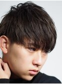 フォギーベージュ ハイライト 束感 ツーブロック マッシュ