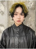 ネオンイエロー×ショートレイヤー
