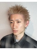 スパイキーショート ハイトーン 金髪