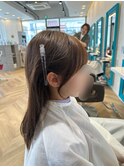 結んでも下ろしても可愛い顔まわり