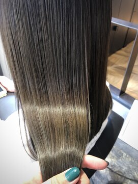 エンタク 新宿(enntaku) マロンベージュ/Aライン/かきあげ/くすみカラー[新宿・新宿西口]