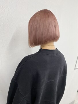 アオアクア バイ グルグル 小岩店(ao akua by GULGUL) ボブ×ホワイトピンク　ダブルカラー