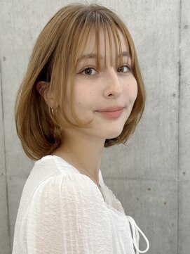 ガーデン オオタカノモリ(garden otakanomori) 前髪ありボブ内巻きボブ簡単スタイリングシースルーバング