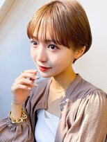 アース 上本町店(HAIR&MAKE EARTH) 大人可愛い切りっぱなしひし形レイヤーカットモカベージュ