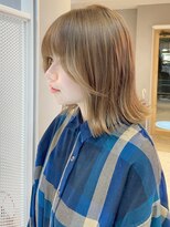 バイエイト(X８)&nbsp;◎切りっぱなしロブ/切りっぱなしボブ/ベージュ