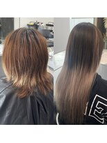 ガルボヘアー 桟橋店(garbo hair)&nbsp;ハイトーンプルシールエクステつや髪高知美容院