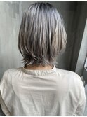 ＃レイヤー＃ウルフ＃ボブ＃グレージュ