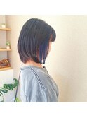 グラデーションボブ×イヤリングカラー
