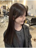 前髪パーマ ぱっつん前髪 ボブパーマ