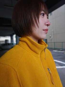 丸みショート×顔まわりレイヤー｜似合わせカット