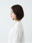 あご下ボブ顔周りレイヤー10代20代30代ダークブラウン