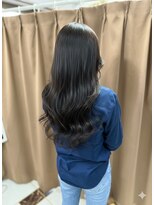 シールエクステ・編み込み専門店　merci　大阪梅田店【メルシー】&nbsp;艶黒髪ブラウンウェーブロング