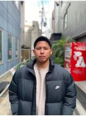 フェードカットニュアンスパーマスペインカールメンズショート