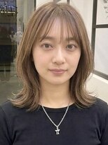 ルチア ヘア ステラ 京都店(Lucia hair stella)&nbsp;顔周りミディアムレイヤーカットハッシュカット韓国京都河原町