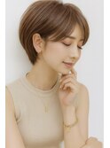 20代30代40代/シルキーカットで作る小顔丸みショートボブ