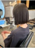 大人の面ツヤフラットボブ