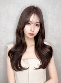 ☆ ワンホンレイヤー/グレージュブラウン/韓国巻き/顔周りカット
