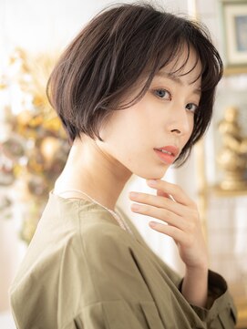 カバーヘア ブリス 北浦和(COVER HAIR bliss) ダークブラウンブリーチなしハンサムショートウルフ30代北浦和h5