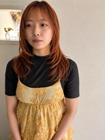 アイ(aii)&nbsp;レイヤーカット　シークレットハイライト　オレンジ