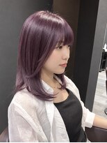 リオリス ヘア サロン(Rioris hair salon)&nbsp;艶髪パープル／ミディアムレイヤー／ラベンダーカラー