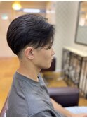 36. メンズ/ショート/マッシュ/ツーブロック/グレージュ