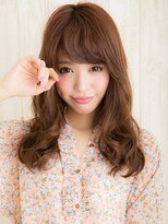 ヘアサロン ナノ(hair salon nano)&nbsp;前髪もクルンと巻いて！モテ度高めのゆる巻き系セミロング