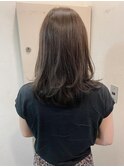 セミロング くびれヘア グレイアッシュ【sk】
