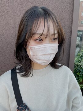 バルス(BLS) ダークトーンの外ハネヘア【藤枝/髪質改善/デザインカラー】