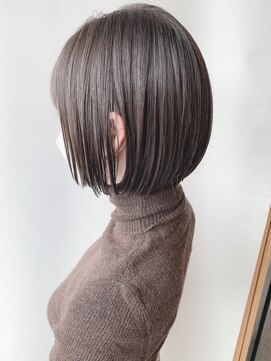 ステアケース 武蔵小杉店(stair:case) 大人前下がりボブ切りっぱなし内巻きボブ20代30代40代髪型