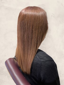 シンリア(ShinLia) 透明感♪髪質改善カラー小顔艶感ミディミルクティーベージュ