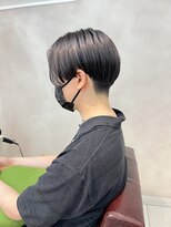 びゃんびゃん 江端店&nbsp;ツーブロマッシュ/韓国風/ブルーブラック/フェザーパーマ