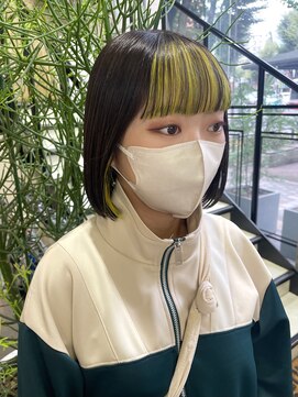 ゼスト 吉祥寺店(ZEST) 【誰とも被らないイエローインナーカラー】zest吉祥寺 青木桜