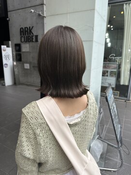 ロンド レア 天神大名店(Lond Le’a) オリーブグレージュダブルカラーブリーチなし髪質改善レイヤー