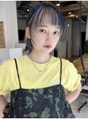 オン眉バング/ハイトーン
