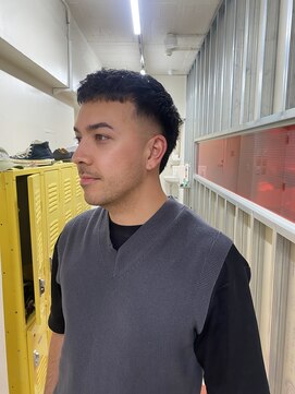 メリケンバーバーショップ トーキョー(MERICAN BARBERSHOP TYO) ハイライト/マッシュパーマ/ウルフ/アッシュブラック21