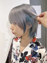 ルーブ トウキョウ(Loob. TOKYO) デザインカラー黒髪インナーカラーピンクベージュカラーレイヤー