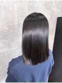 アッシュブラック 髪質改善カラー