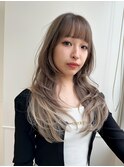 大人のレイヤーカット/バレイヤージュカラー［新宿/前髪カット］