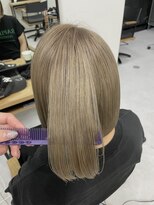 ウル 岡山駅店(ULu.)&nbsp;ミルクティーベージュ　ボブ