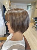 30代40代白髪ぼかしハイライト×ナチュラル透明感アッシュカラー