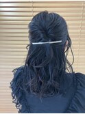 暗髪カラー＊ハーフアップ