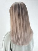 ロングミルクティー韓国ヘアオリーブベージュ_ba351552