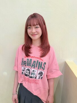 スニュウ(snuw) 【snuw mina】レイヤーカット/ピンクカラー/ピンクベージュ