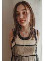 グリーン 町田(green)&nbsp;【ミディアム】前髪なし/レイヤーカット/ベージュカラー