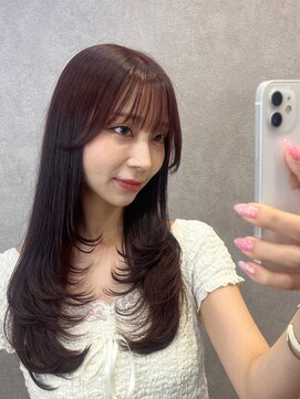 ロンド フィーユ(Lond fille) くびれヘア/アプリコットオレンジ/髪質改善/縮毛矯正/前髪/銀座