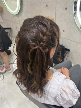 ヘア サロン クラン 東心斎橋店(hair salon clan) 編み込みリボン