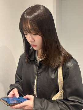 レイヤーカット/ヘーゼルベージュ/髪質改善/ストレート