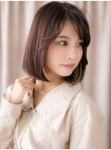 グレージュイヤリングカラー美髪前下がりボブ321Z越谷20代30代